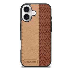 COACH iPhone 17 スリムラップケース ブラウン新品未使用 iPhone 17 Pro用 COACH（R）ブックタイプケース／SIGNATURE Brown